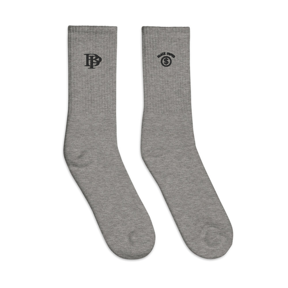 Black Paper - Embroidered Socks