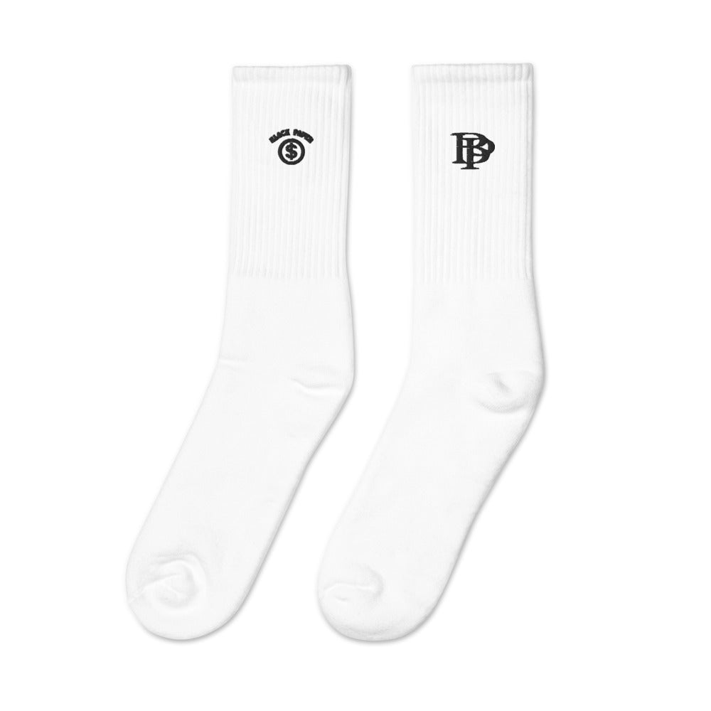 Black Paper - Embroidered Socks