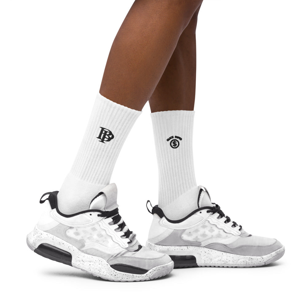 Black Paper - Embroidered Socks