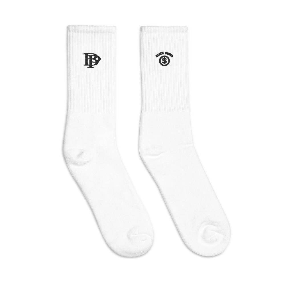 Black Paper - Embroidered Socks