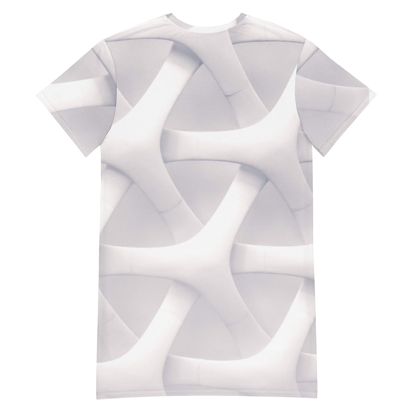 Black Paper - T-Shirt Dress "White on White"