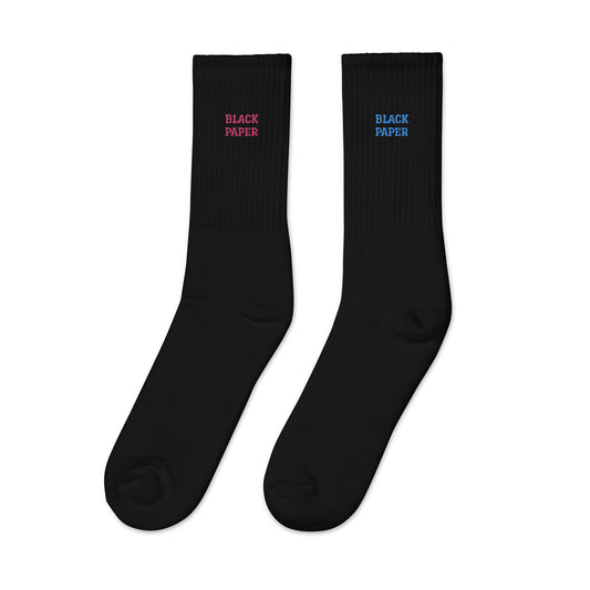 Black Paper - Embroidered Socks Colors