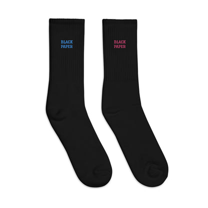 Black Paper - Embroidered Socks Colors
