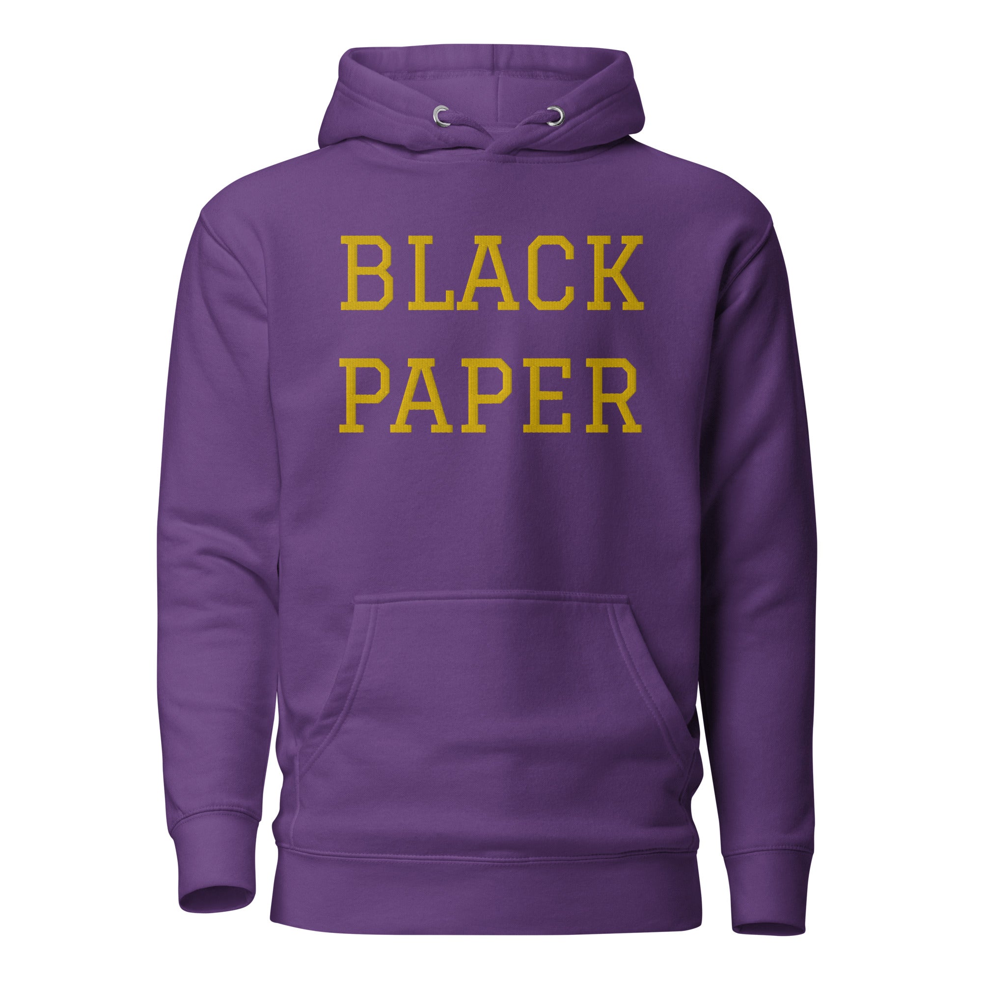 Purple Gold COLLECTION Hoodie Embroidered BLACK PAPER STREETWEAR