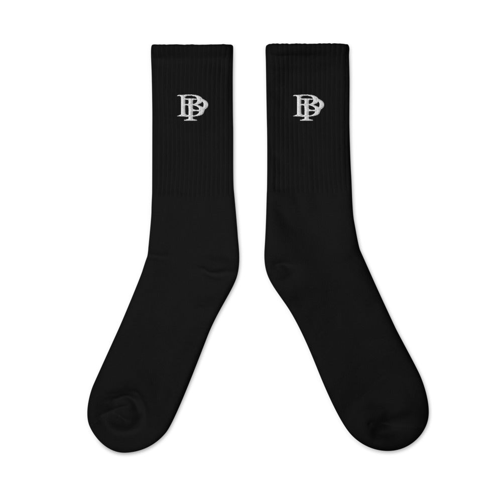 Black Paper - Embroidered Socks