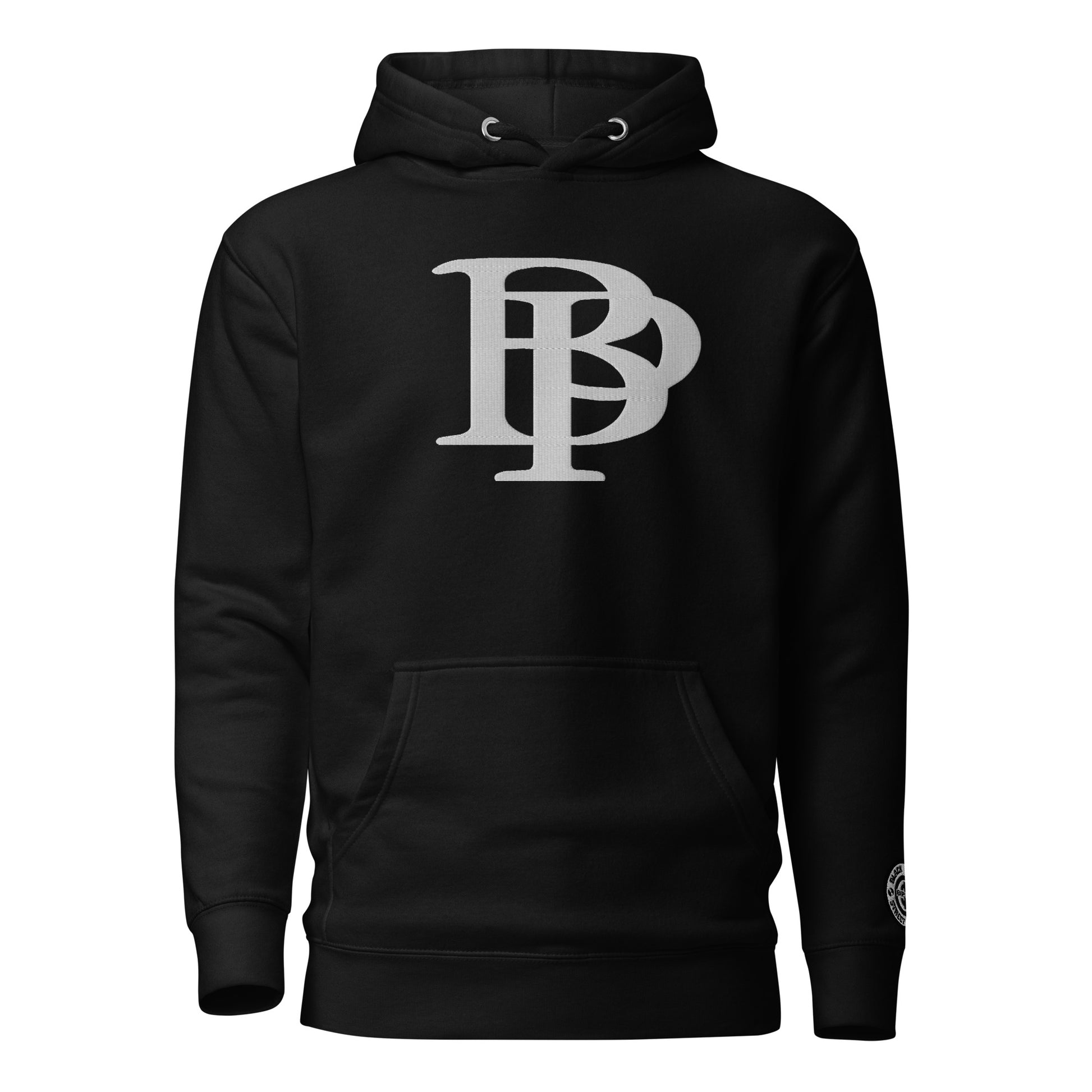 black monogram hoodie